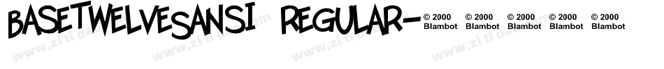 BaseTwelveSansI Regular字体转换